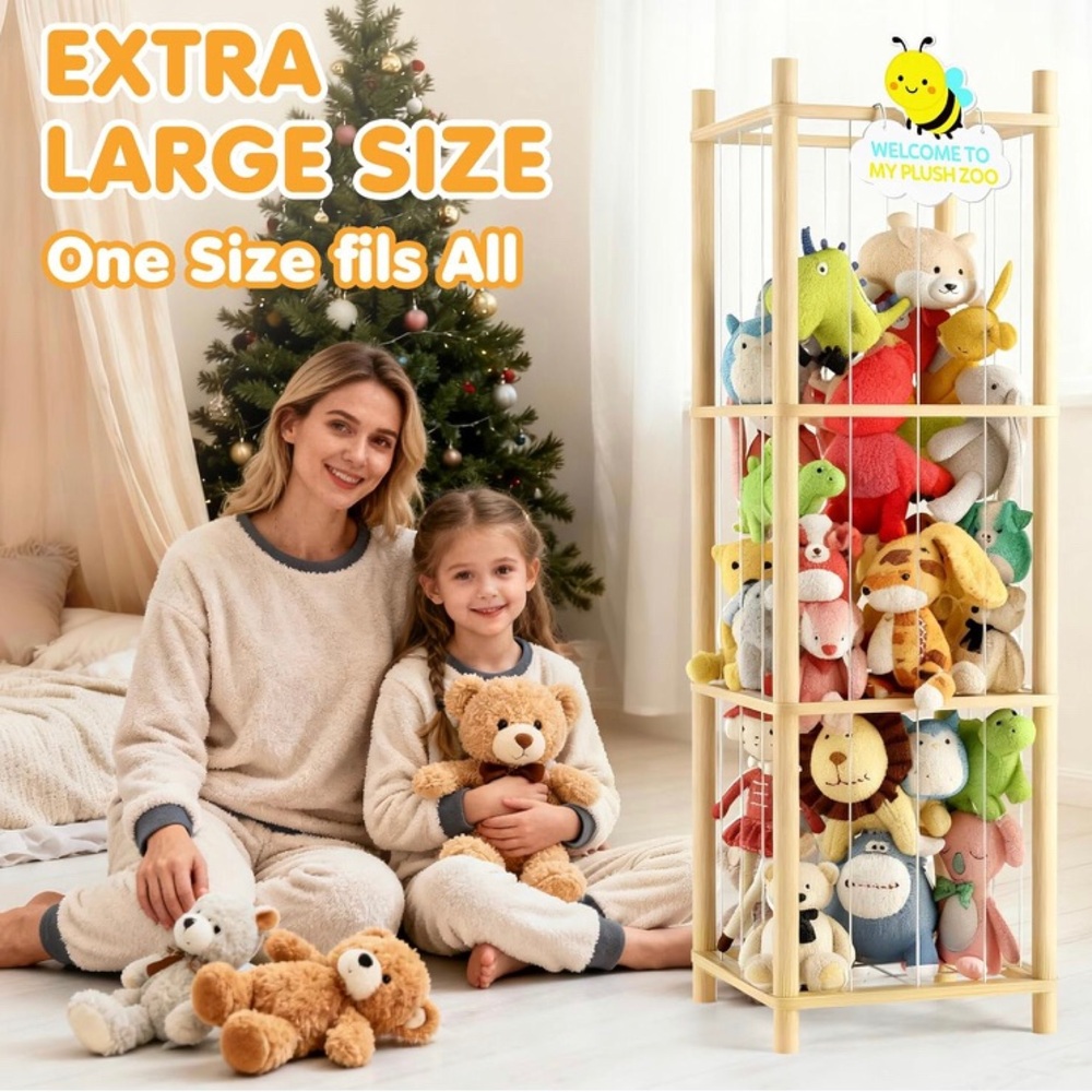 Colorful Plush Toy Organizer - Picture 6 of 8